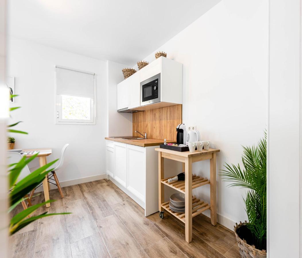 Apartamentos Toboso Plaza Nerja Dış mekan fotoğraf A small kitchen in a micro apartment
